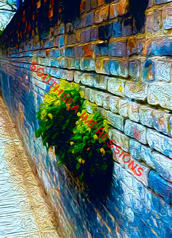 Back Street Pompey Wall A4 Image and white mount